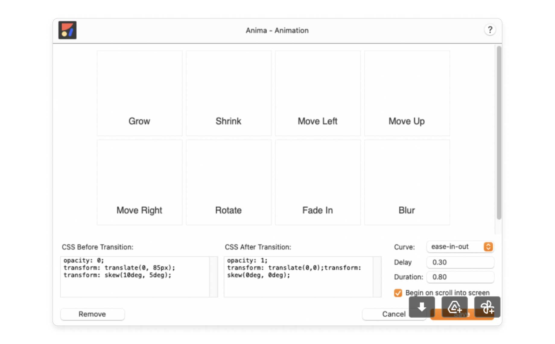 Overwriting CSS transitions using skew transition.