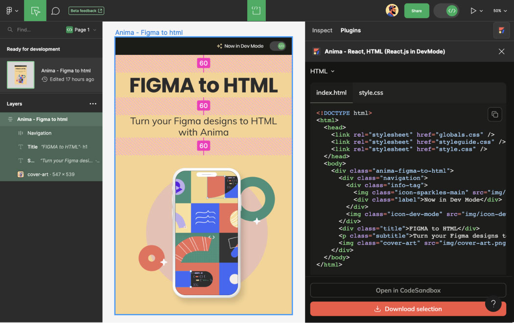 Export components in Figma