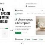 Claude Design website becoming a working AgentGrid.io app with a custom domain, AI-generated images, database, backend, APIs, and Google Analytics