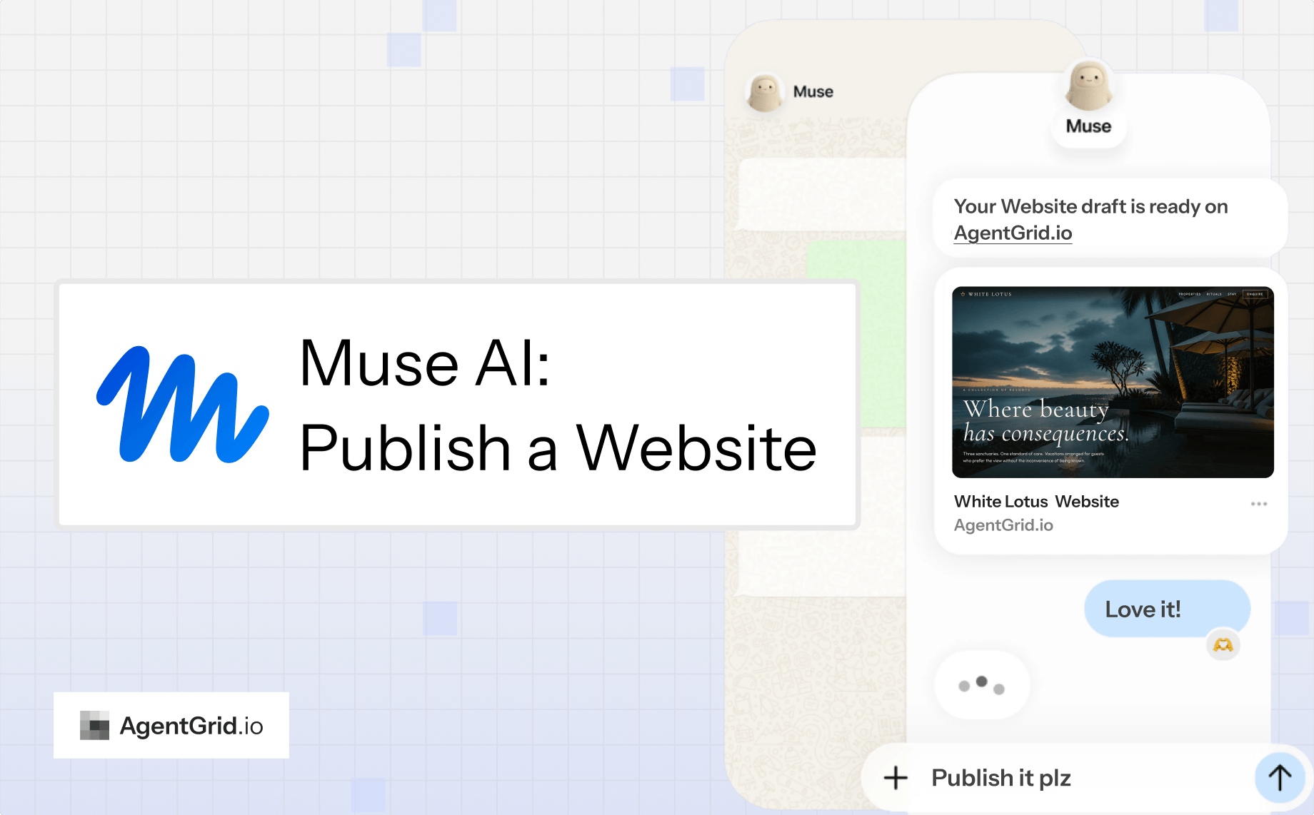 Muse AI: Publish a Website with AgentGrid.io